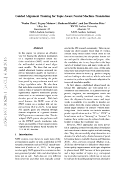 Guided Alignment Training for Topic