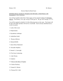 Terms From Defending Slavery: Proslavery