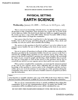 physical setting earth science