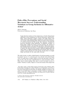Policy-Elite Perceptions and Social Movement Success