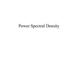 Power Spectral Density - UTK-EECS