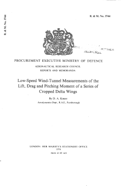 Low-Speed Wind-Tunnel Measurements of the Lift, Drag and