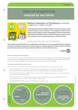Single-use shopping bags reduced by two-thirds
