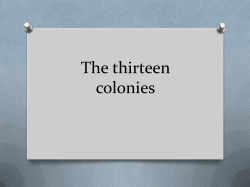 The thirteen colonies