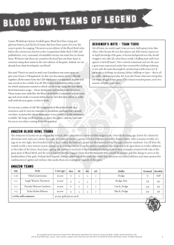 blood bowl teams of legend