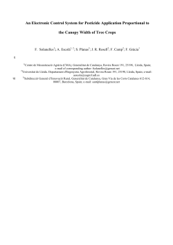 An Electronic Control System for Pesticide Application Proportional