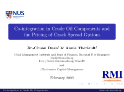 Co-integration in Crude Oil Components and the Pricing of