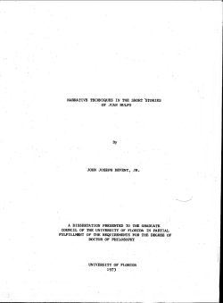 Narrative techniques in the short stories of Juan Rulfo.