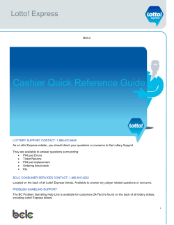 Cashier Quick Reference Guide
