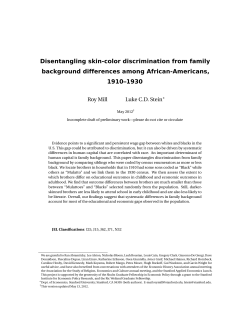 Disentangling skin-color discrimination from family background