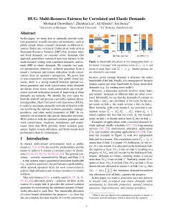 HUG: Multi-Resource Fairness for Correlated and Elastic Demands