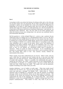 THE HISTORY OF WRITING