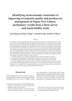 Identifying socioeconomic constraints to improving sweetpotato