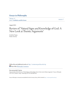 Review of "Natural Signs and Knowledge of God