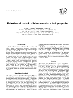 Hydrothermal vent microbial communities: a fossil perspective