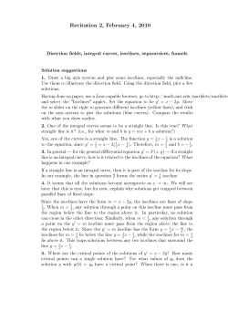 18.03 Differential Equations, Recitation Solution 2