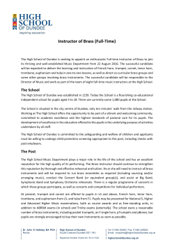 Instructor of Brass (Full-Time)