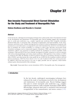 Non-invasive Transcranial Direct Current Stimulation for the Study