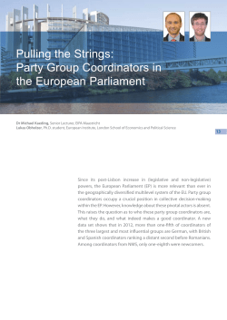 Pulling the Strings: Party Group Coordinators in the European