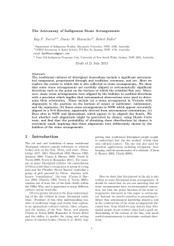 The Astronomy of Indigenous Stone Arrangements