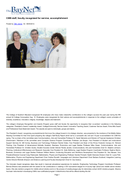 CSM staff, faculty recognized for service, accomplishment
