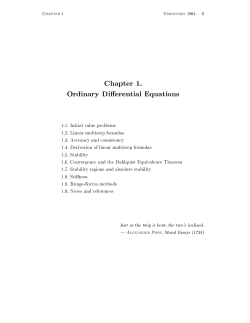 Chapter 1. Ordinary Di erential Equations