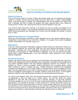 Hurricane Sandy: Help for Children with Special Needs