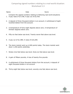 Comparing signed numbers relating to a real-world