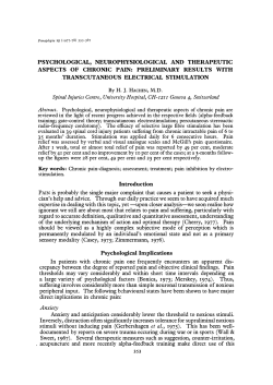 Psychological, neurophysiological and therapeutic aspects