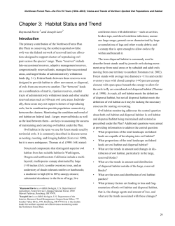 Status and Trends of Northern Spotted Owl Populations and Habitat