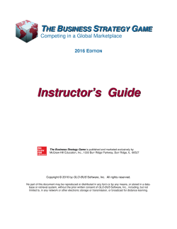 Instructor`s Guide - BSG