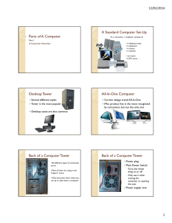 Parts of A Computer A Standard Computer Set