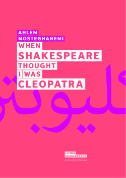SHAKESPEARE CLEOPATRA - British Council Literature