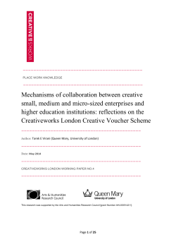 Mechanisms of collaboration between creative small, medium and