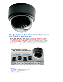 High Quality Korean Made 3-Axis Rotation Dome Camera with Build