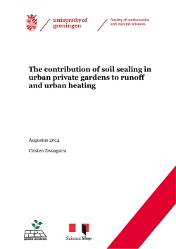 The contribution of soil sealing in urban private gardens to runoff