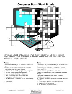 Computer Parts Word Puzzle