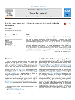 Middle-class households with children on vertical family living in