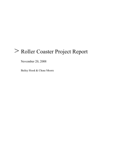 Roller Coaster Project Report