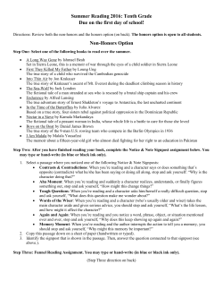 Non-Honors Option - Renton School District
