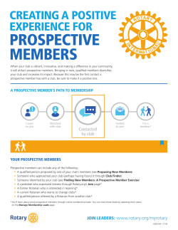prospective members - My Rotary