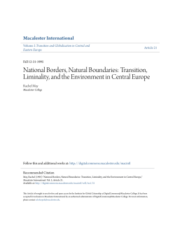 National Borders, Natural Boundaries
