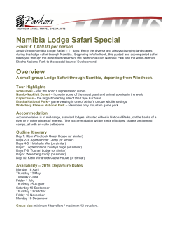 Namibia Lodge Safari Special
