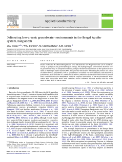 Delineating low-arsenic groundwater environments in the