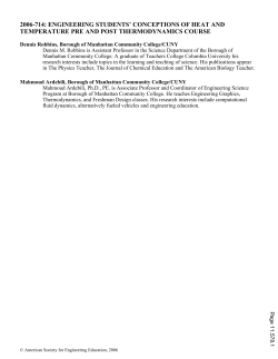 Engineering Students` Conceptions Of Heat And Temperature Pre