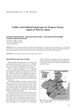 Gullies and badland landscapes in Neogene basins, region of