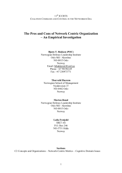 The Pros and Cons of Network Centric Organization