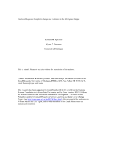 Dustbowl Legacies: long term change and resilience in the