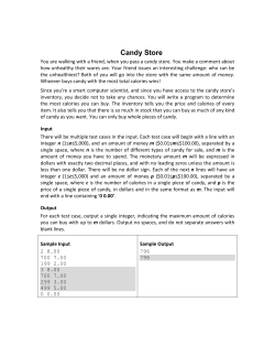 Problem A - Candy Store