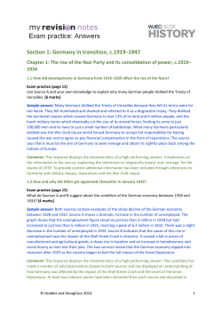 Section 1: Germany in transition, c.1919&ndash;1947